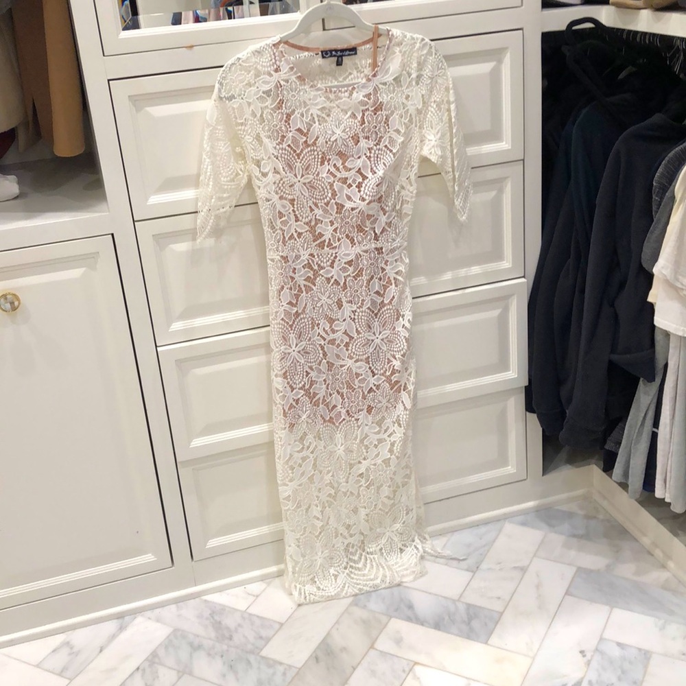 Stunning For Love & Lemons  Luna Midi lace dress